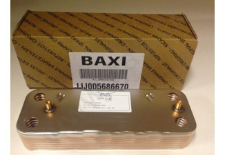 BAXI Výmenník na ohrev vody 12 dosiek nerezový JJJ005686670 BAXI Výmenník na ohrev vody 12 dosiek nerezový JJJ005686670