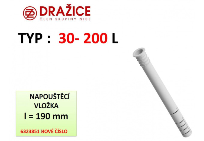 Dražice Vložka napúšťacia pre bojlery 30-200L G 3/4