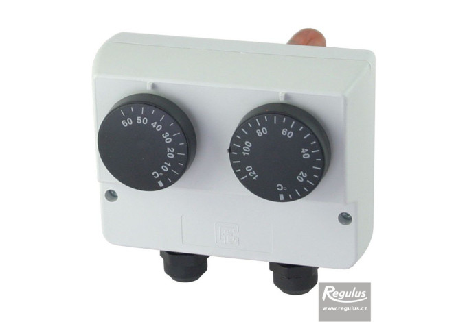 Termostat s jímkou dvojitý 0-60/ 30-120°C REGULUS Termostat s jímkou dvojitý 0-60/ 30-120°C REGULUS