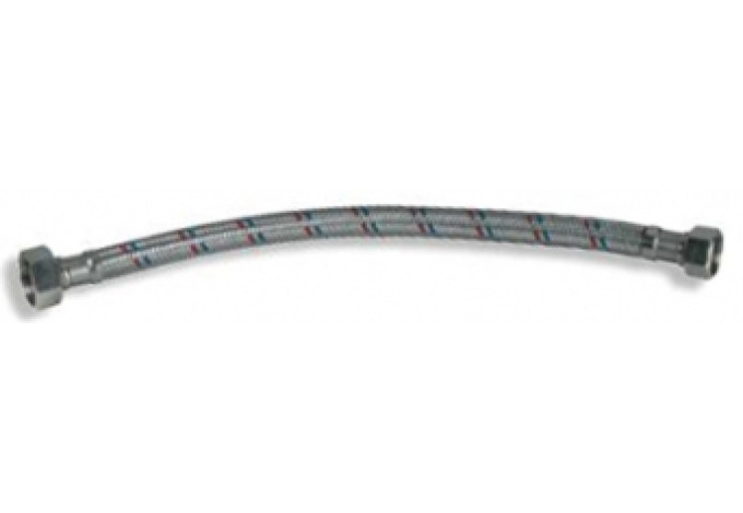 Hadica flexi 3/8x3/8 FF 40cm nerez opletaná voda FERRO Hadica flexi 3/8x3/8 FF 40cm nerez opletaná voda FERRO