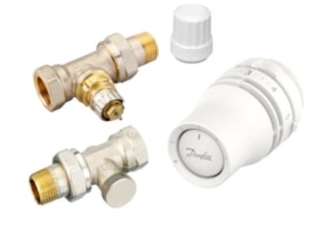 Termoventil radiátorový priamy+spiatočka+termohlavica Danfoss Termoventil radiátorový priamy+spiatočka+termohlavica Danfoss