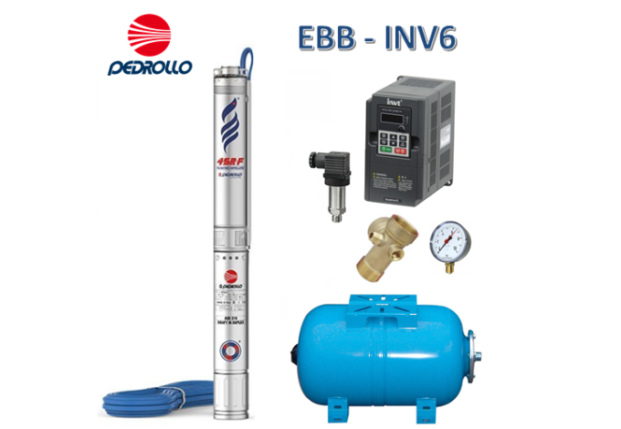 Vodáreň INV6 4coll 4SR 2/12F /230V/ 25m kábel/ EBB Pedrollo Vodáreň INV6 4coll 4SR 2/12F /230V/ 25m kábel/ EBB Pedrollo