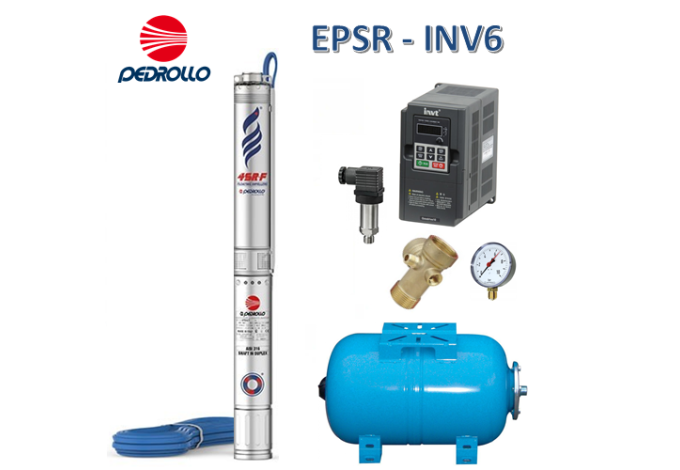 Vodáreň INV6 4coll 4SR 4/12F, 230V, 25m kábel EPSR Pedrollo Vodáreň INV6 4coll 4SR 4/12F, 230V, 25m kábel EPSR Pedrollo