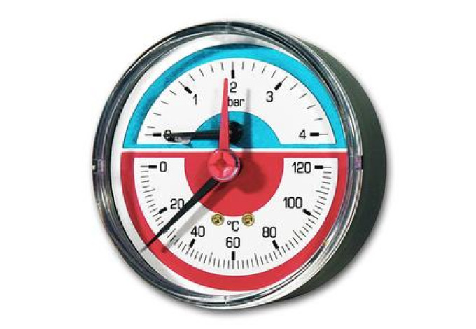 Termomanometer TM 0-120°C, 0-6 bar, zadný IVAR Termomanometer TM 0-120°C, 0-6 bar, zadný IVAR
