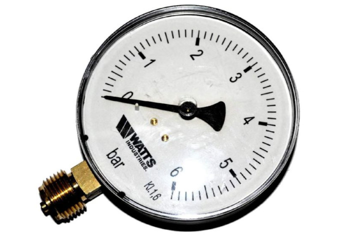Manometer 0-6 bar bočný DN8, 1/4 Watts Manometer 0-6 bar bočný DN8, 1/4 Watts