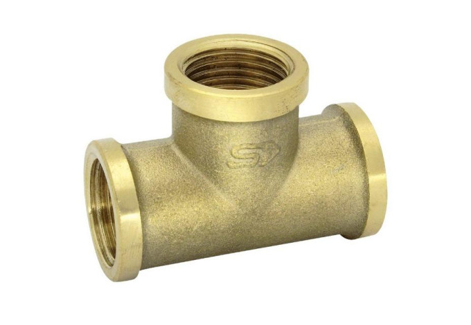 T-Kus mosadz DN15, FFF 1/2coll, PN10 Slovarm T-Kus mosadz DN15, FFF 1/2coll, PN10 Slovarm